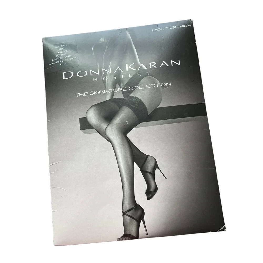 Donna Karan Signature Lace Thigh High DKF007 Black Women's Size S/P